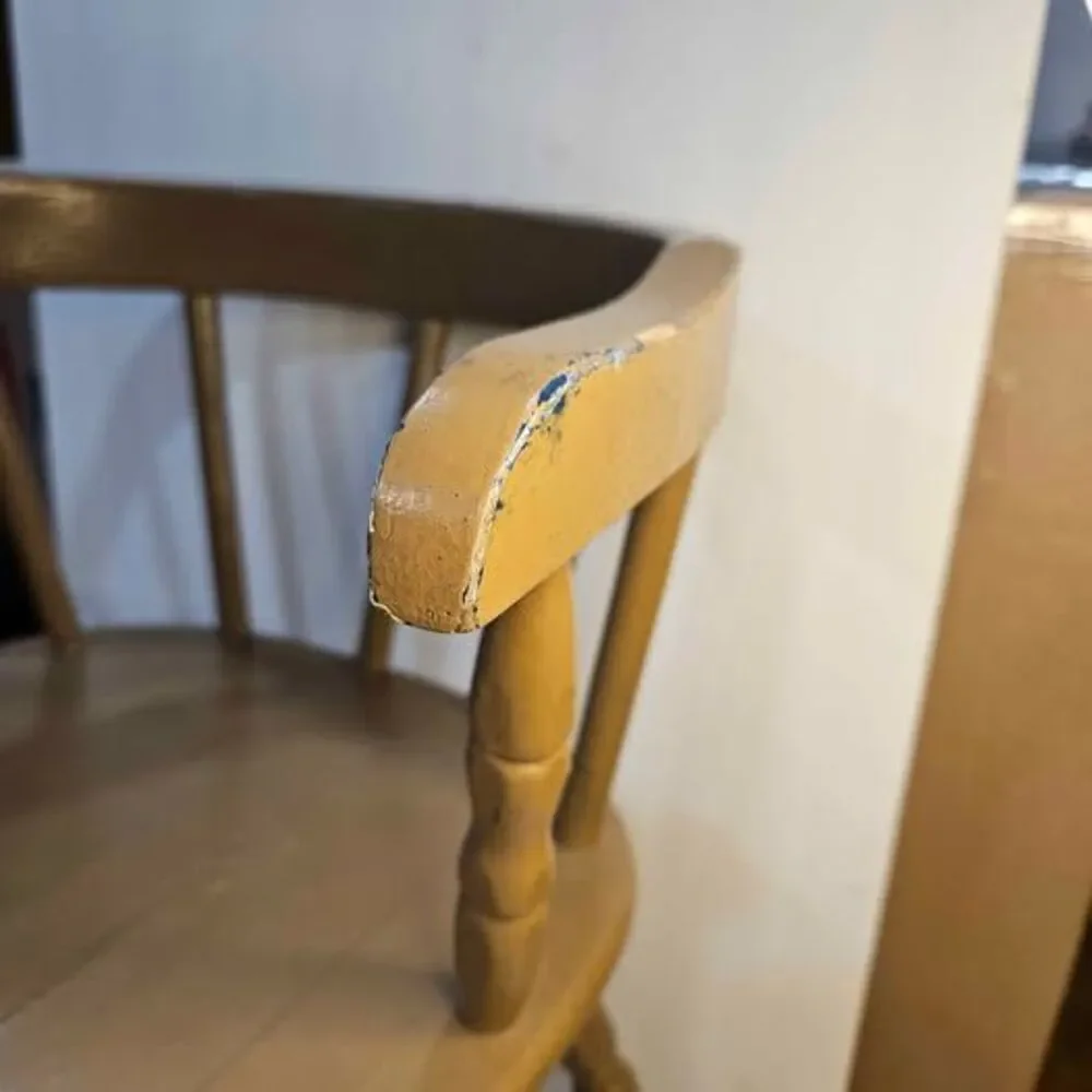Vintage Painted Wood Captain's Child or doll Chair
